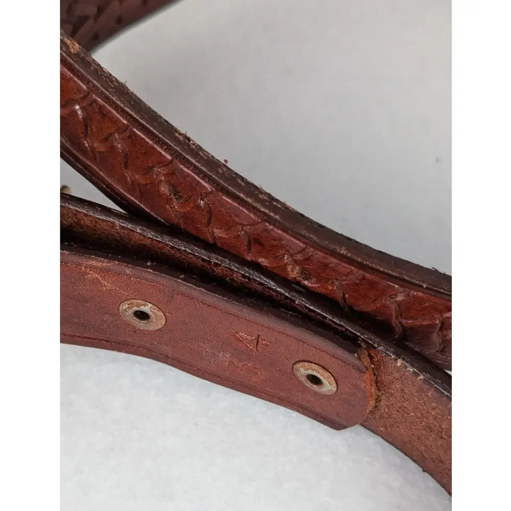 Belt made in USA solid brass buckle Y2k 34